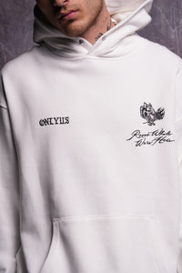 Wolves Among Roses "Side-By-Side" Pierce Hoodie in Cream