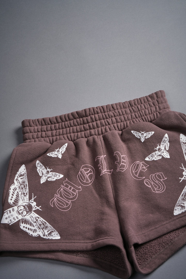 Stick Together Everson Sweat Shorts in Rose Taupe