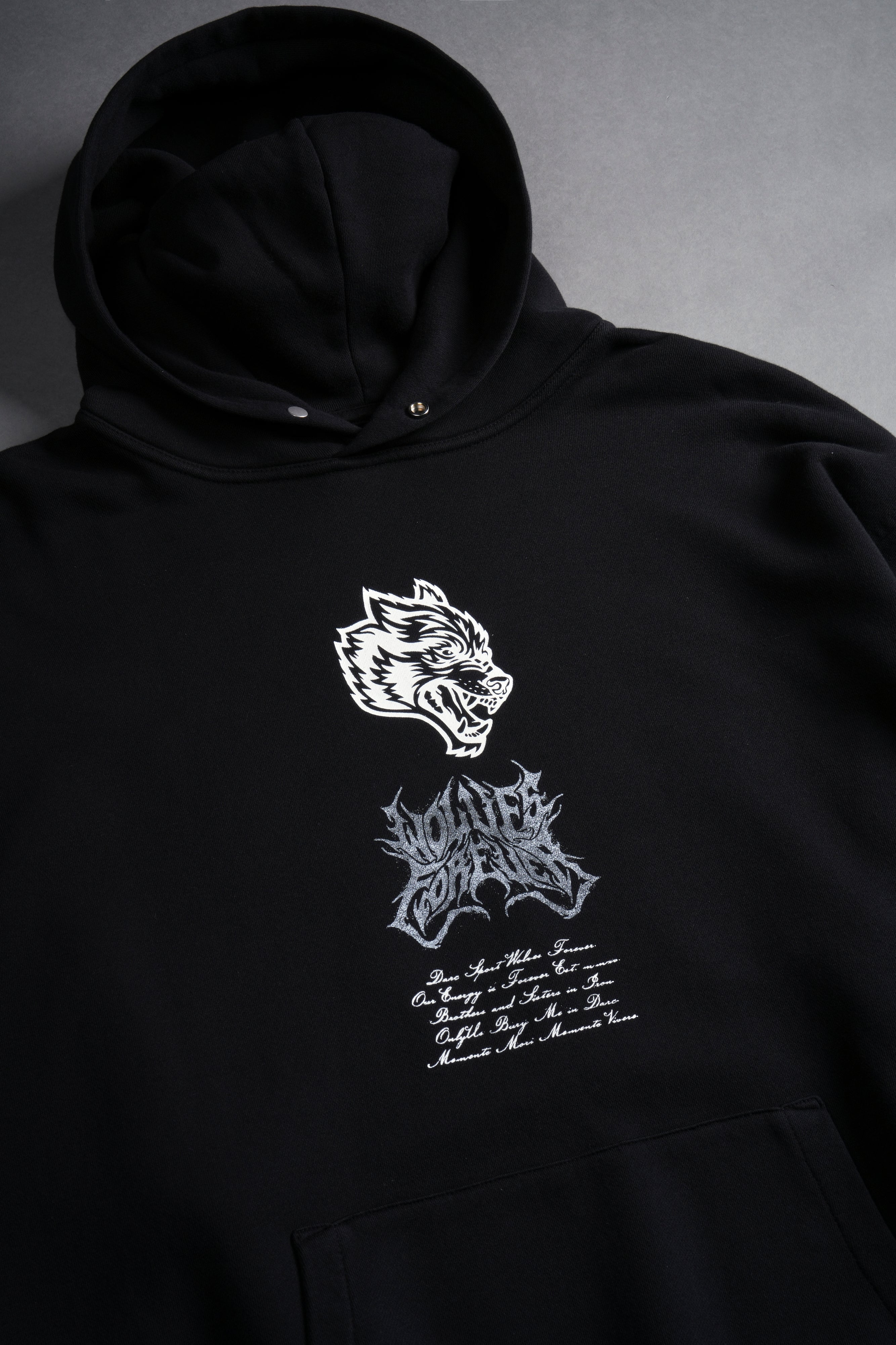 Metal WLVS "Pierce" Hoodie in Black