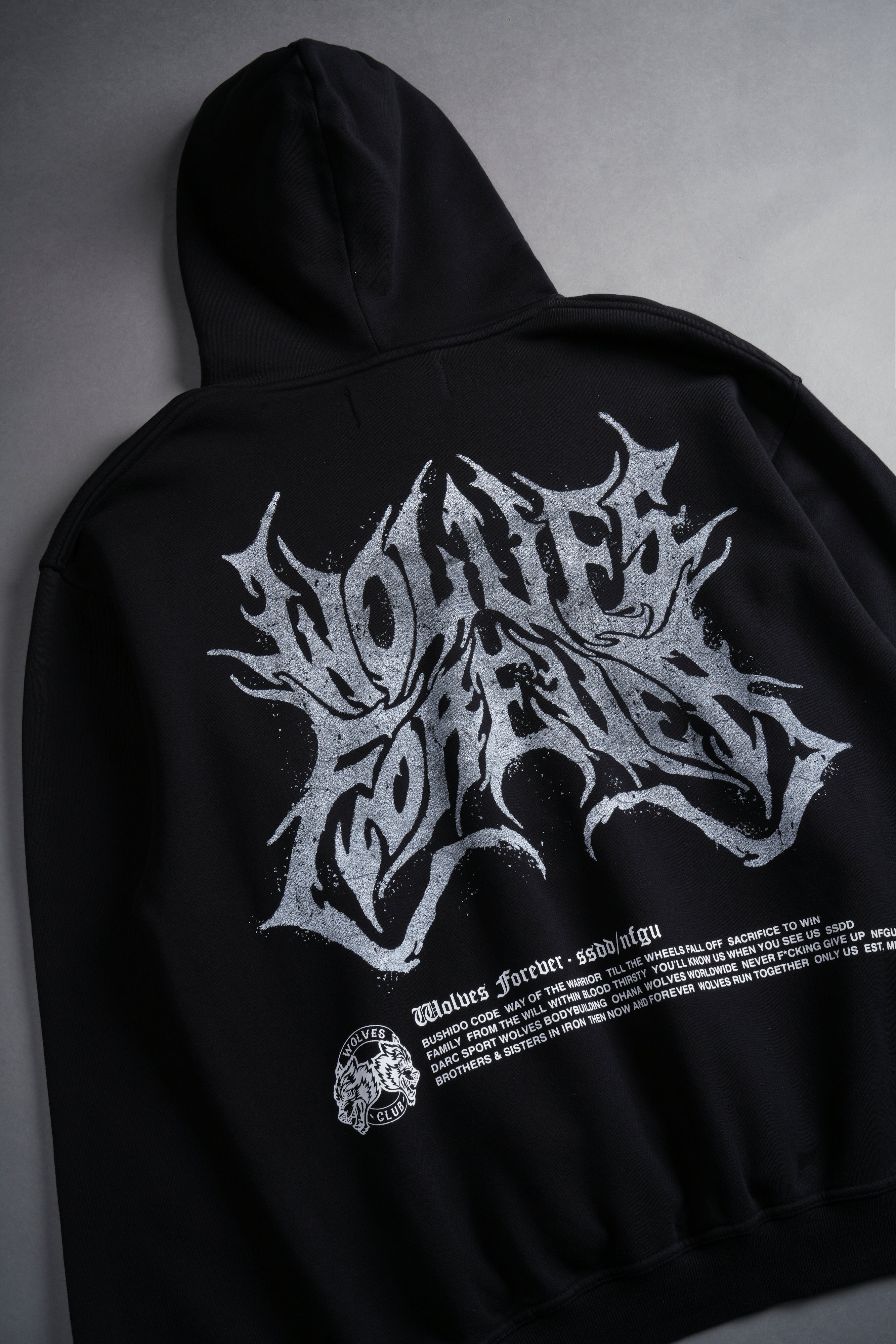 Metal WLVS "Pierce" Hoodie in Black