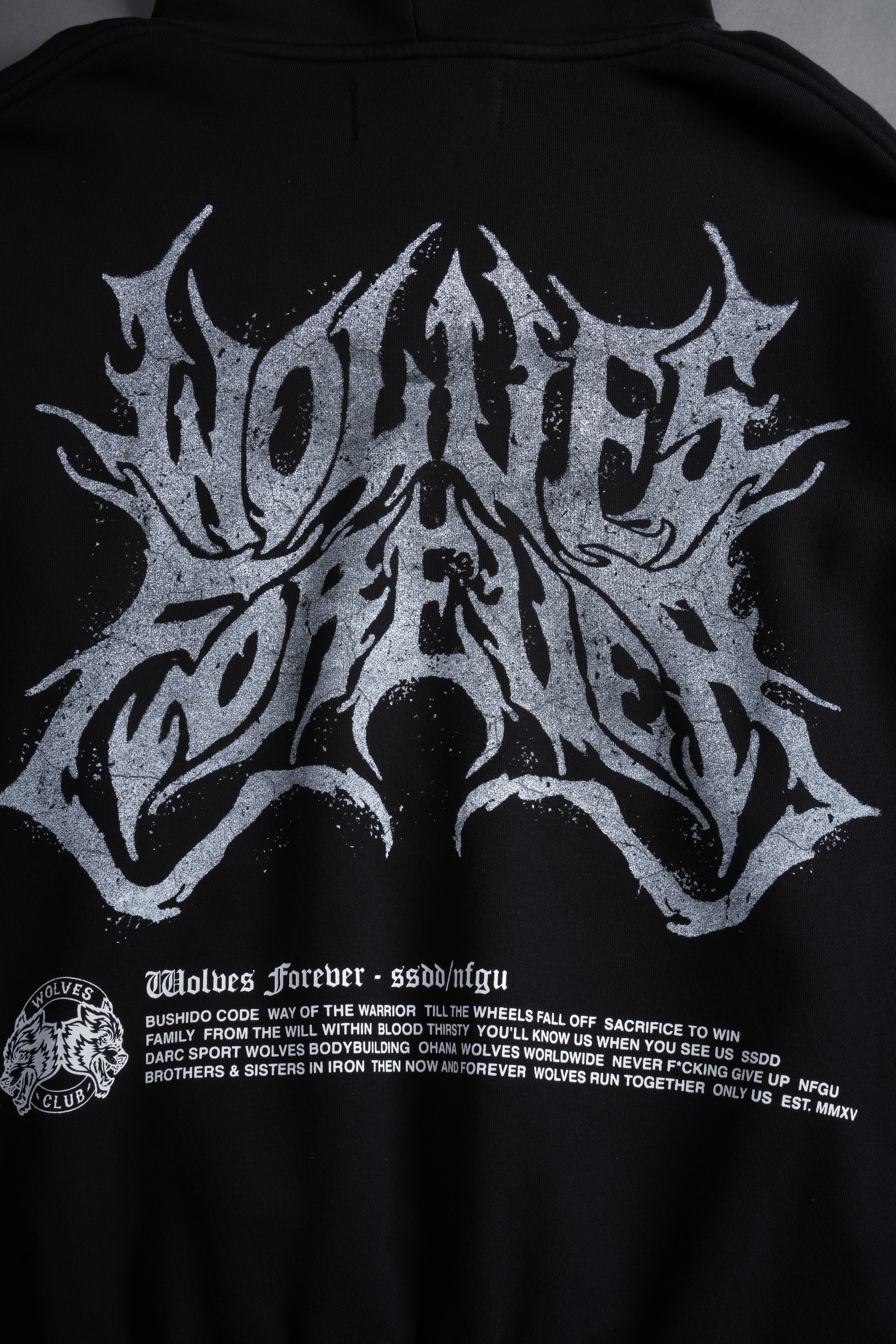 Metal WLVS "Pierce" Hoodie in Black