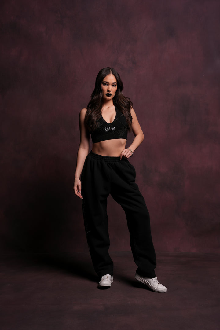 Webbed She Kumite Sweat Pants in Black