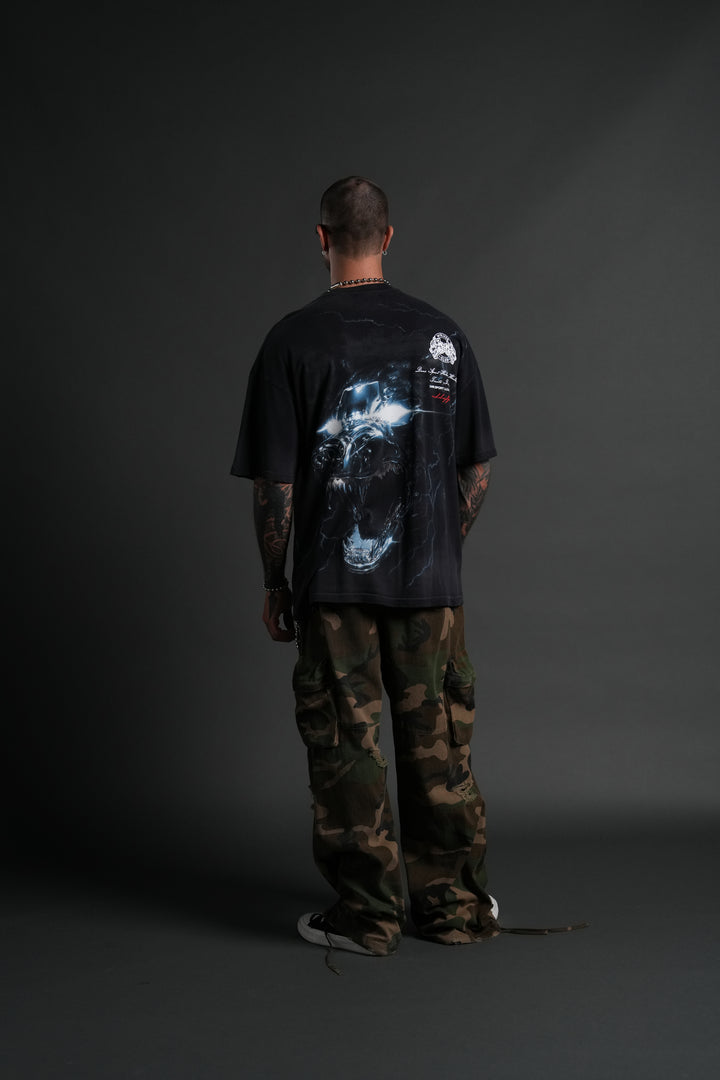 Eye of the Beast "Side By Side" Series Premium Oversized Tee in Noir Drift Wash