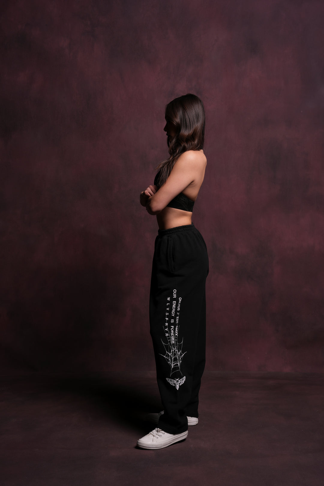 Webbed She Kumite Sweat Pants in Black