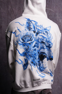 Wolves Among Roses "Side-By-Side" Pierce Hoodie in Cream