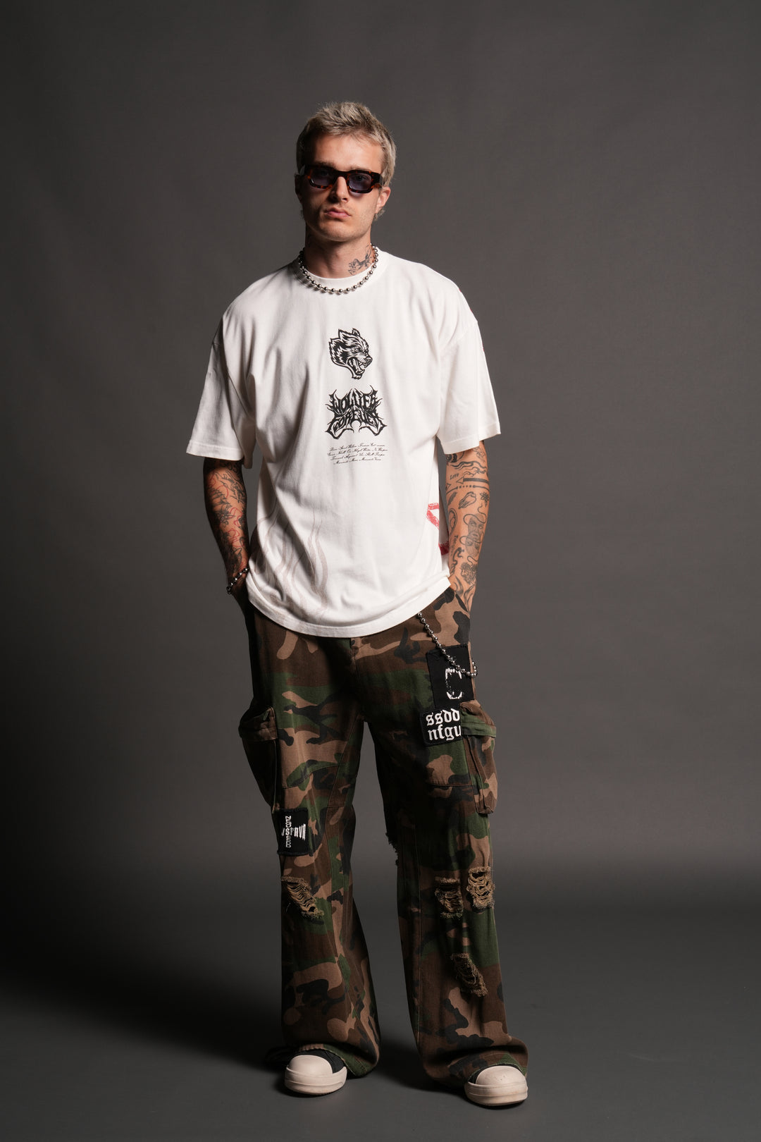 Deidara Premium Oversized Tee in Cream