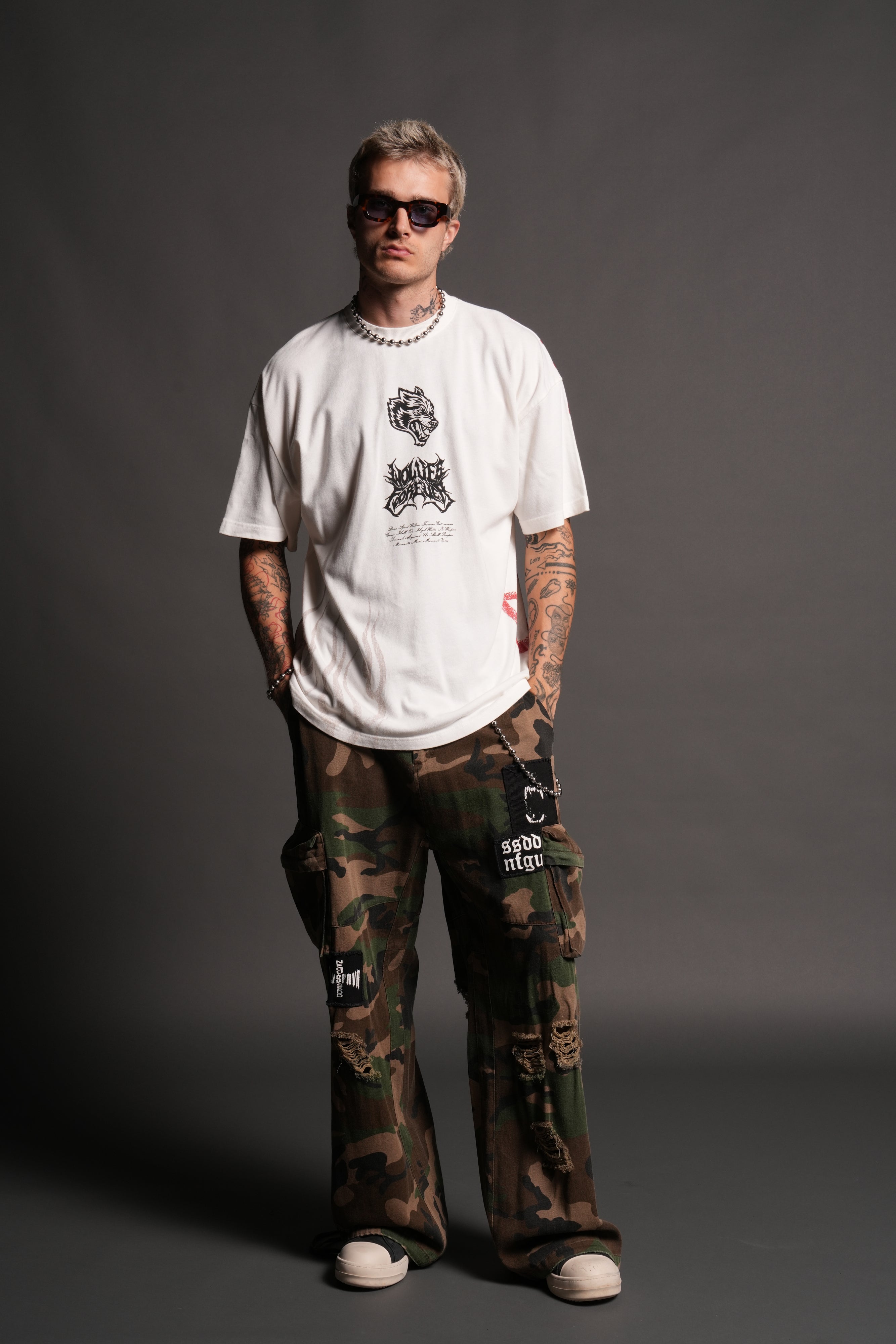Deidara Premium Oversized Tee in Cream