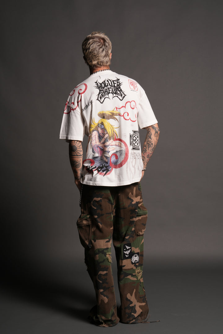 Deidara Premium Oversized Tee in Cream