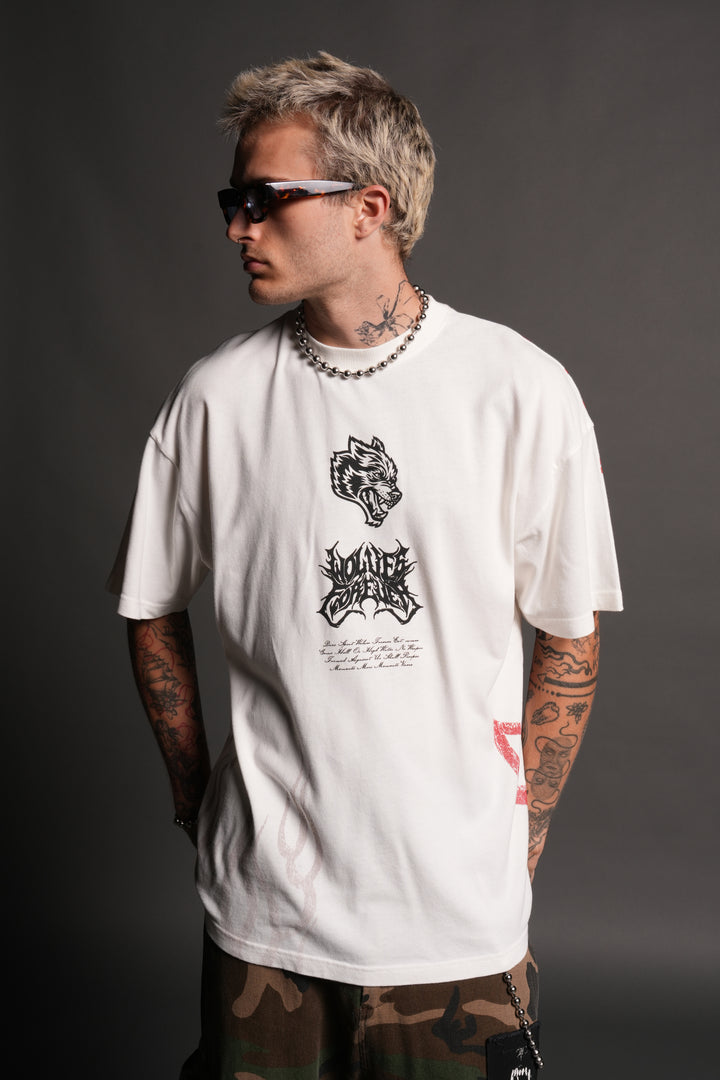Deidara Premium Oversized Tee in Cream