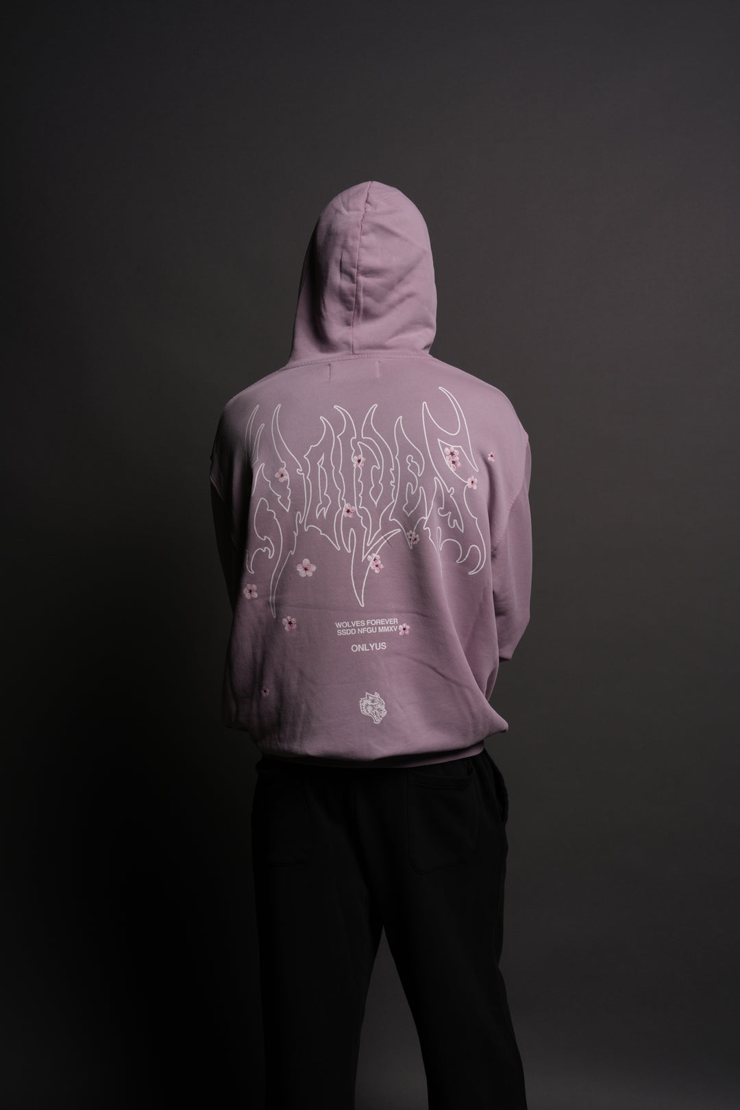 Hesh Blossom "Pierce" Unisex Hoodie in Purple Smoke Driftwash