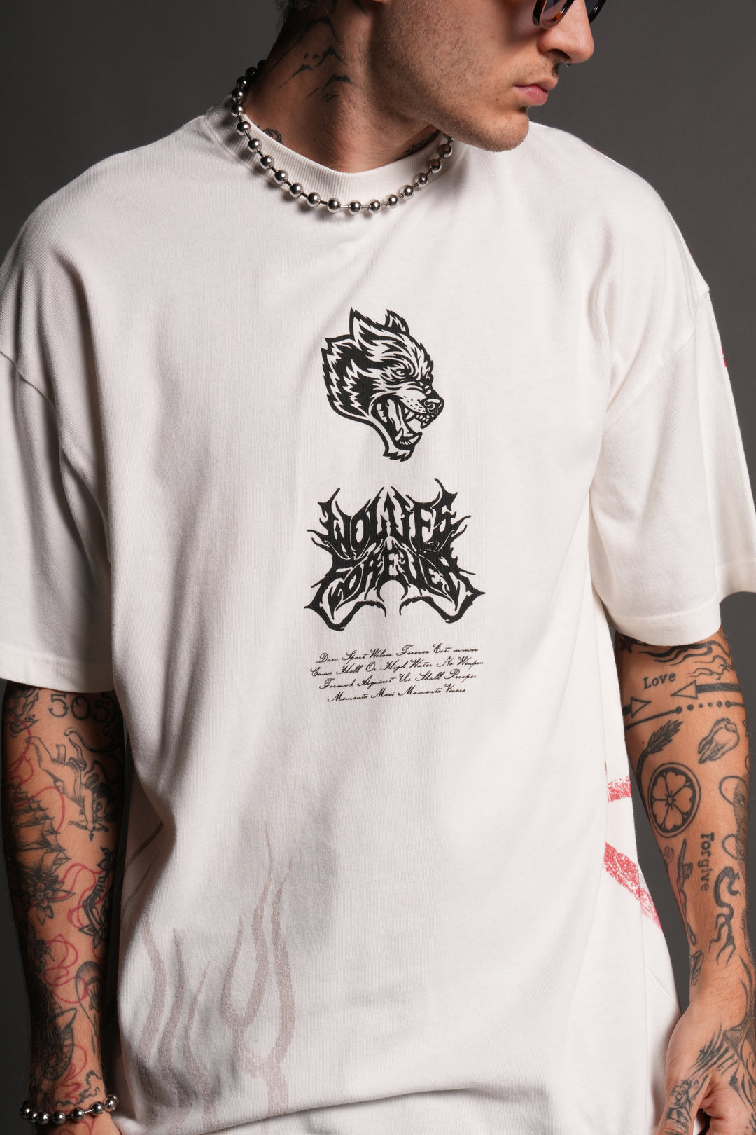 Deidara Premium Oversized Tee in Cream