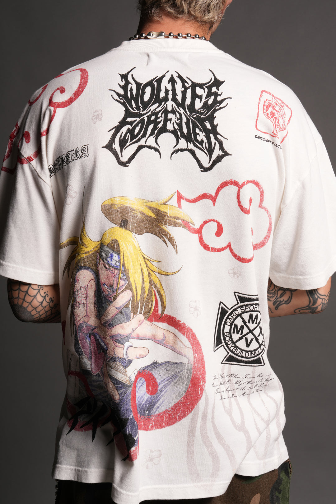 Deidara Premium Oversized Tee in Cream