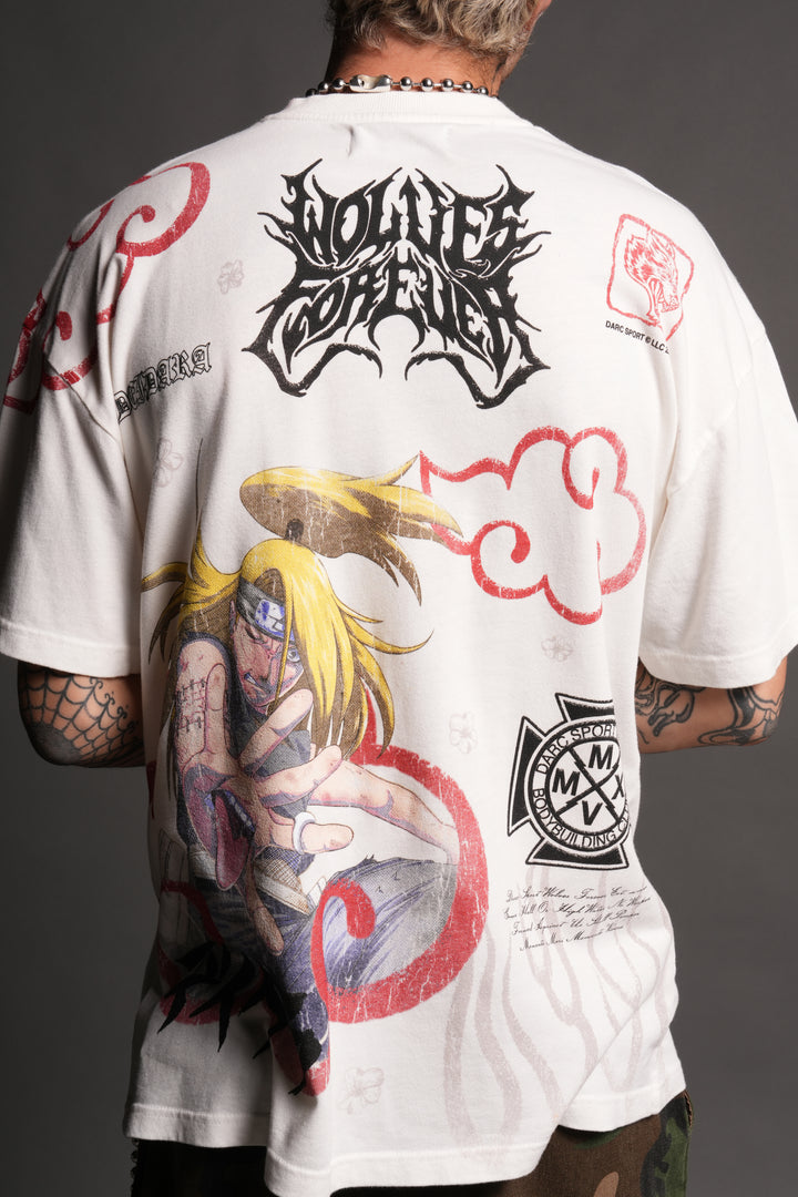 Deidara Premium Oversized Tee in Cream