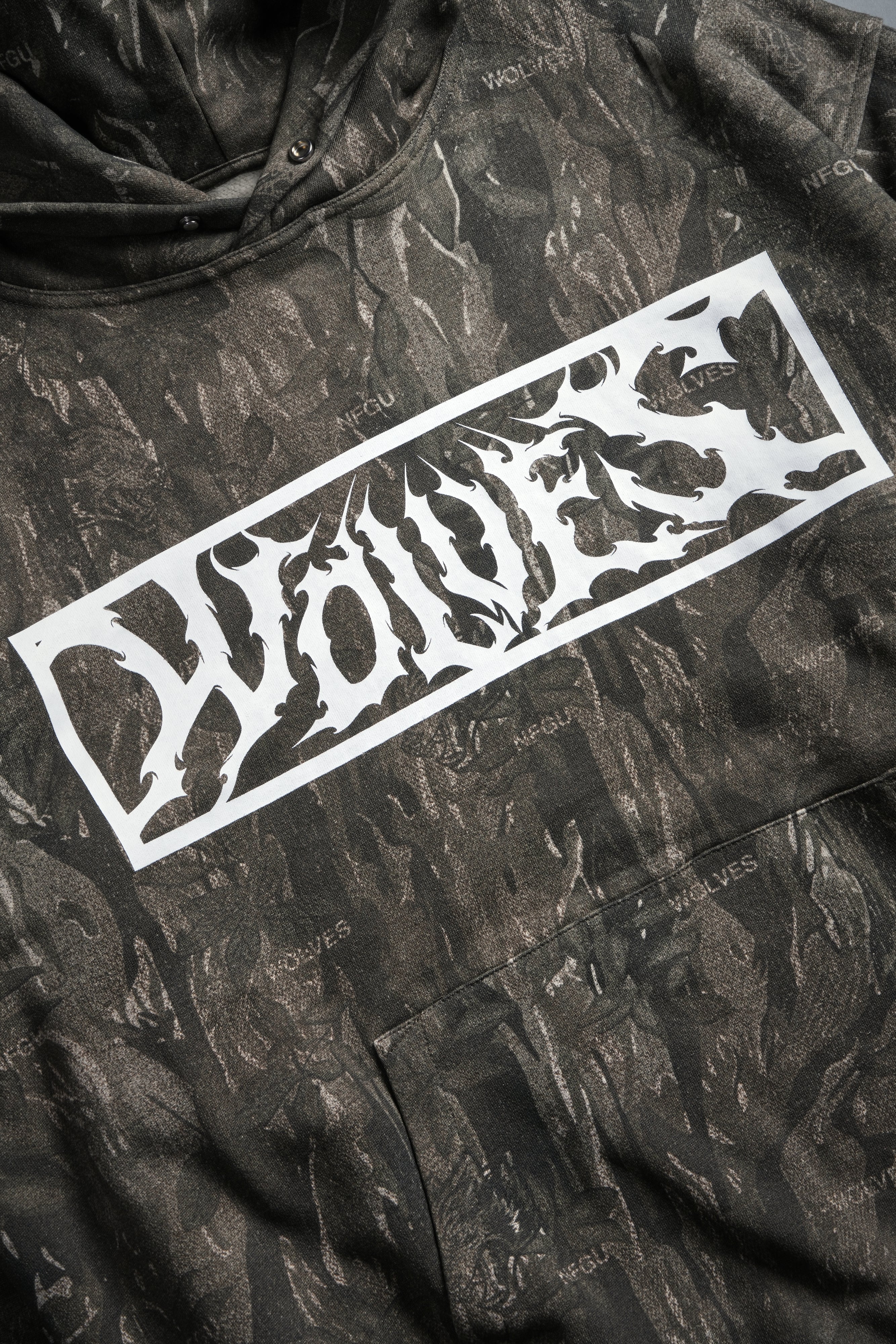 Midnight Wolves "Pierce" Hoodie in Vintage Norse Camo