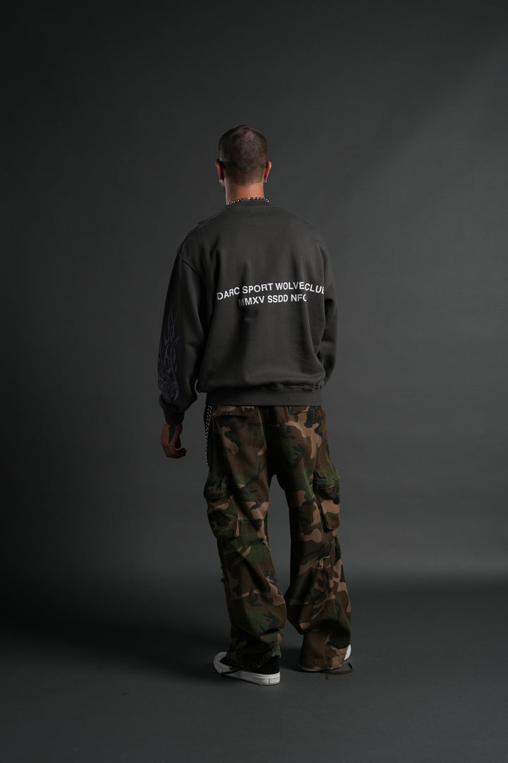 Finite Flame London Crewneck in Wolf Gray
