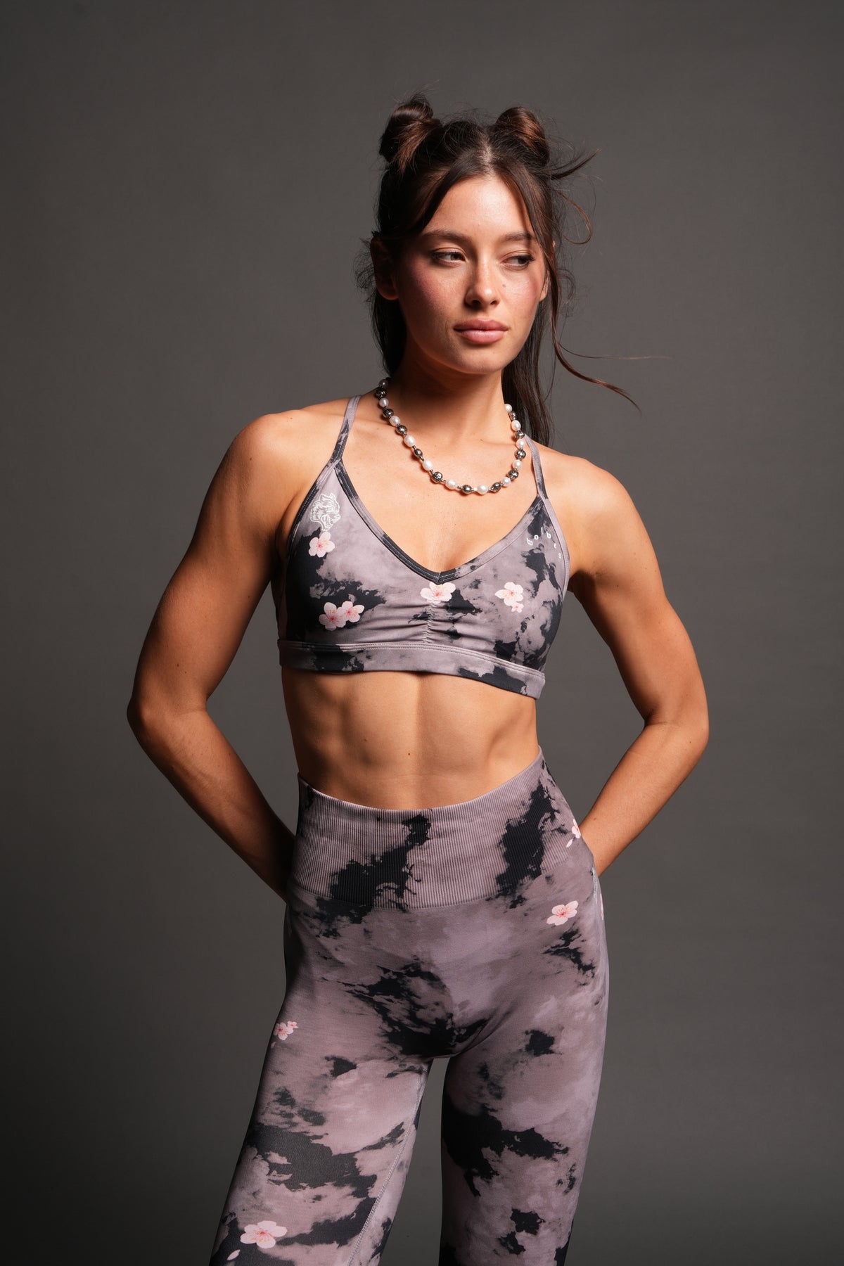 Wolf Pyramid Evey Seamless Bra In Sakura Rose Taupe Clouds
