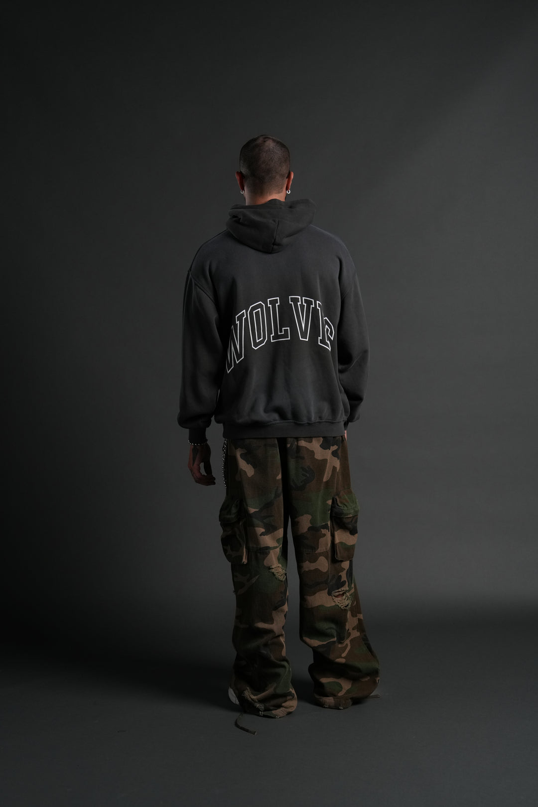 Eye of the Beast "Pierce" Hoodie in Wolf Gray Drift Wash