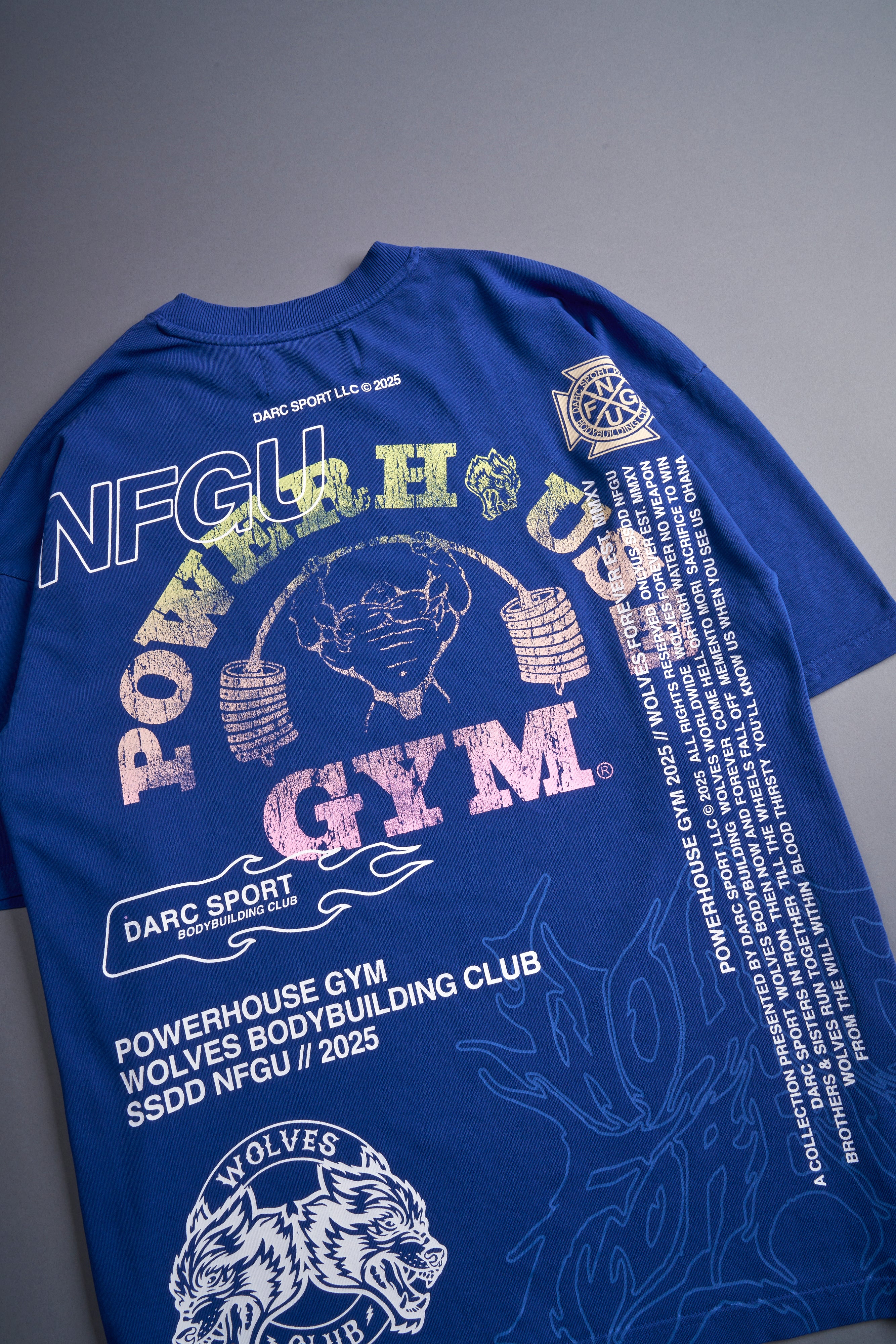 NFGU Powerhouse "Premium" Oversized Tee in Darc Blue