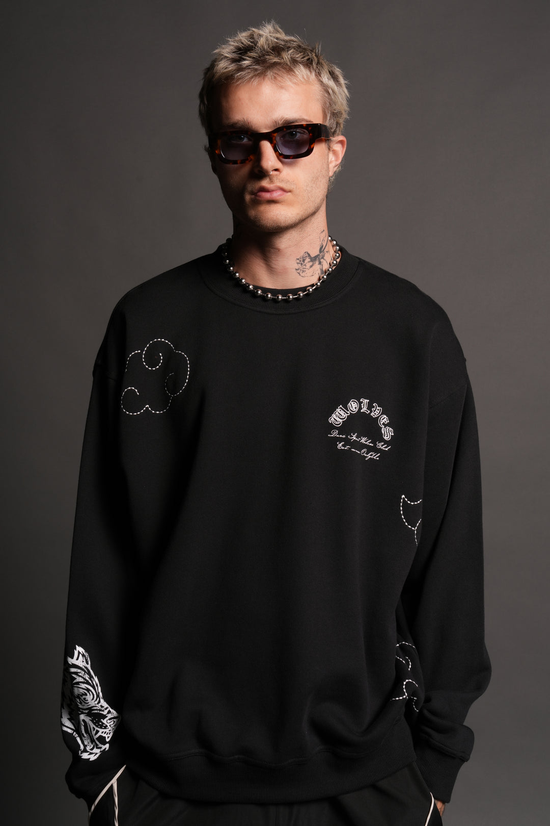 Darc Clouds London Crewneck in Black
