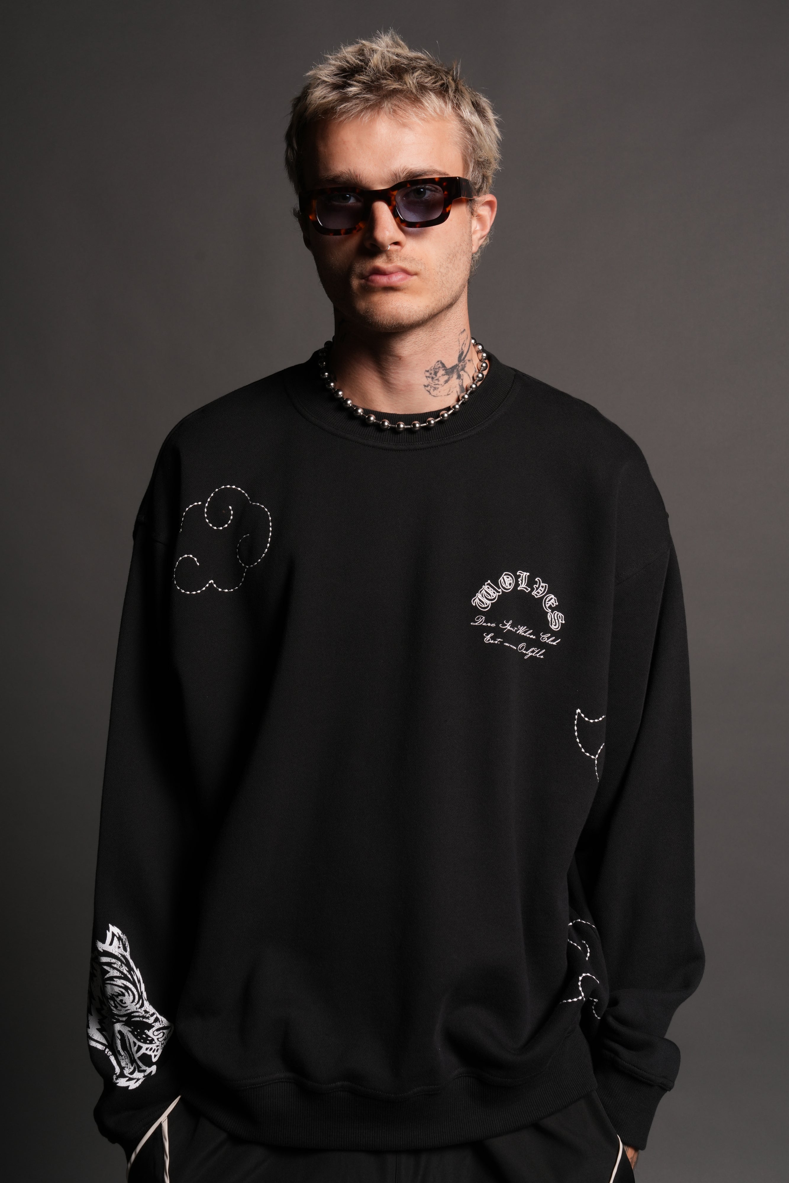 Darc Clouds London Crewneck in Black