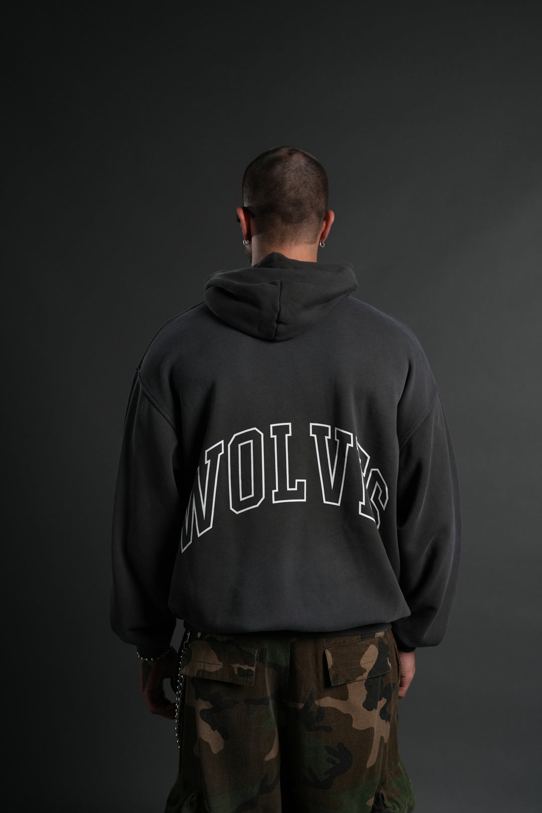 Eye of the Beast "Pierce" Hoodie in Wolf Gray Drift Wash