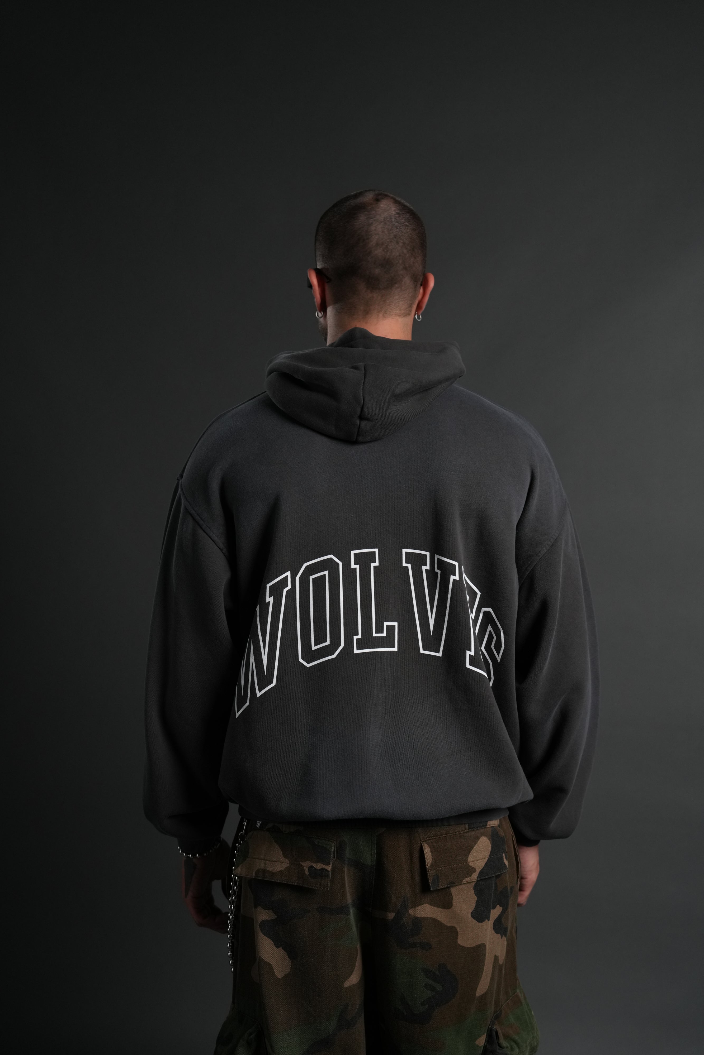Eye of the Beast "Pierce" Hoodie in Wolf Gray Drift Wash