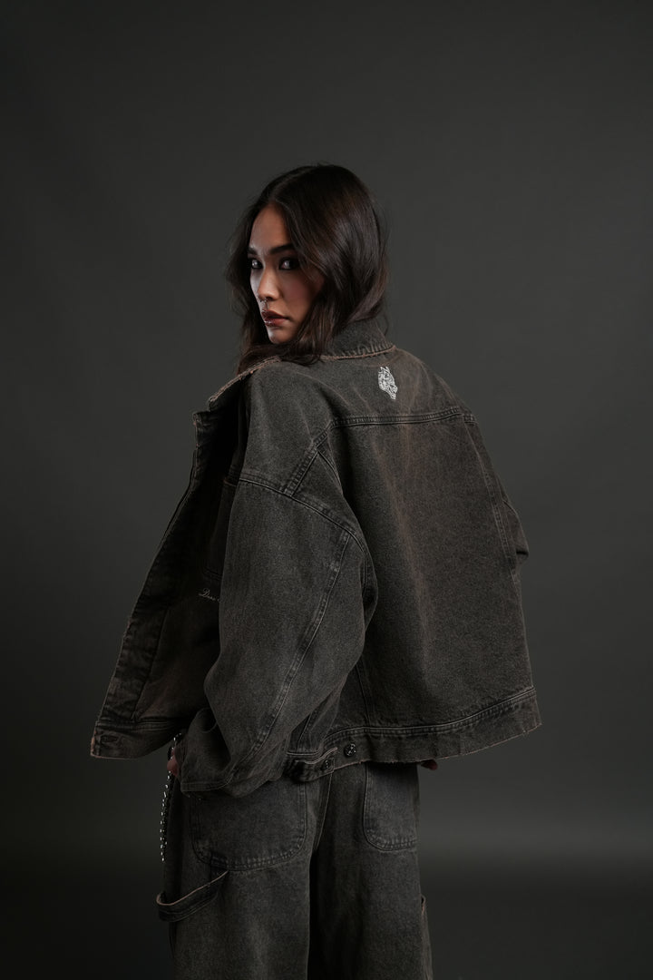 Darc Sport Wolves Jax Denim Jacket in Mojave Brown