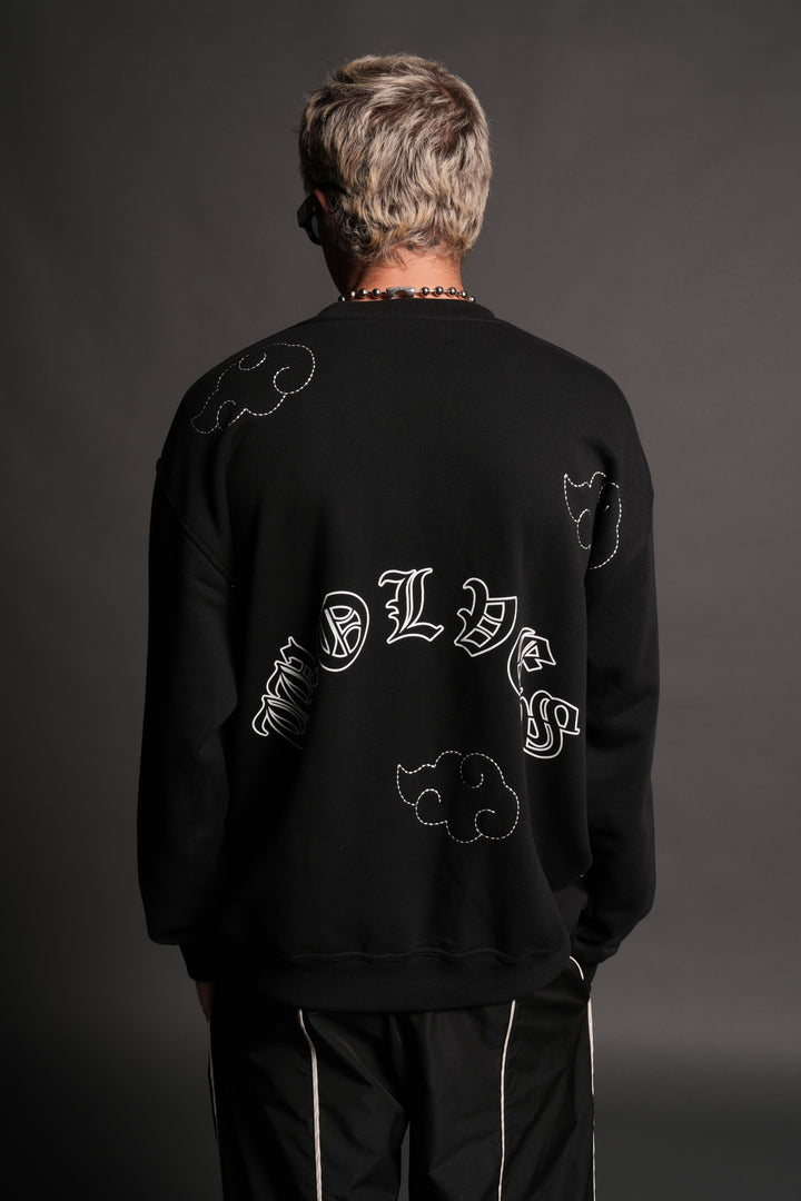 Darc Clouds London Crewneck in Black