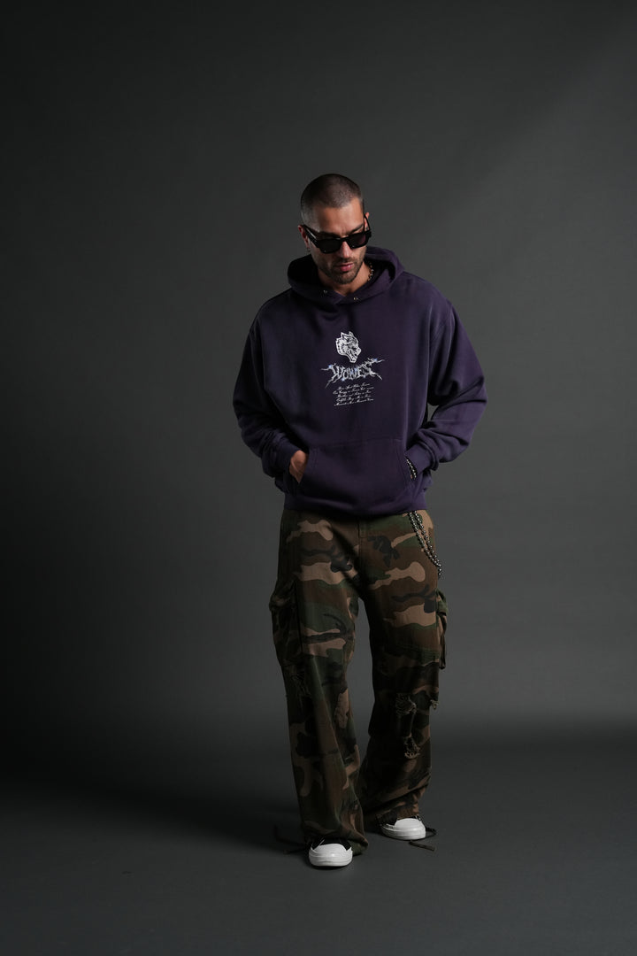 Iron Moth "Pierce" Hoodie in Phantom Purple Inverted Sun Fade