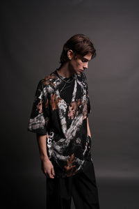 Respect The Wolves "Premium" Oversized Tee in Darc Woodland Camo