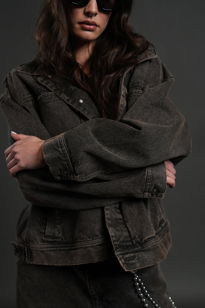 Darc Sport Wolves Jax Denim Jacket in Mojave Brown