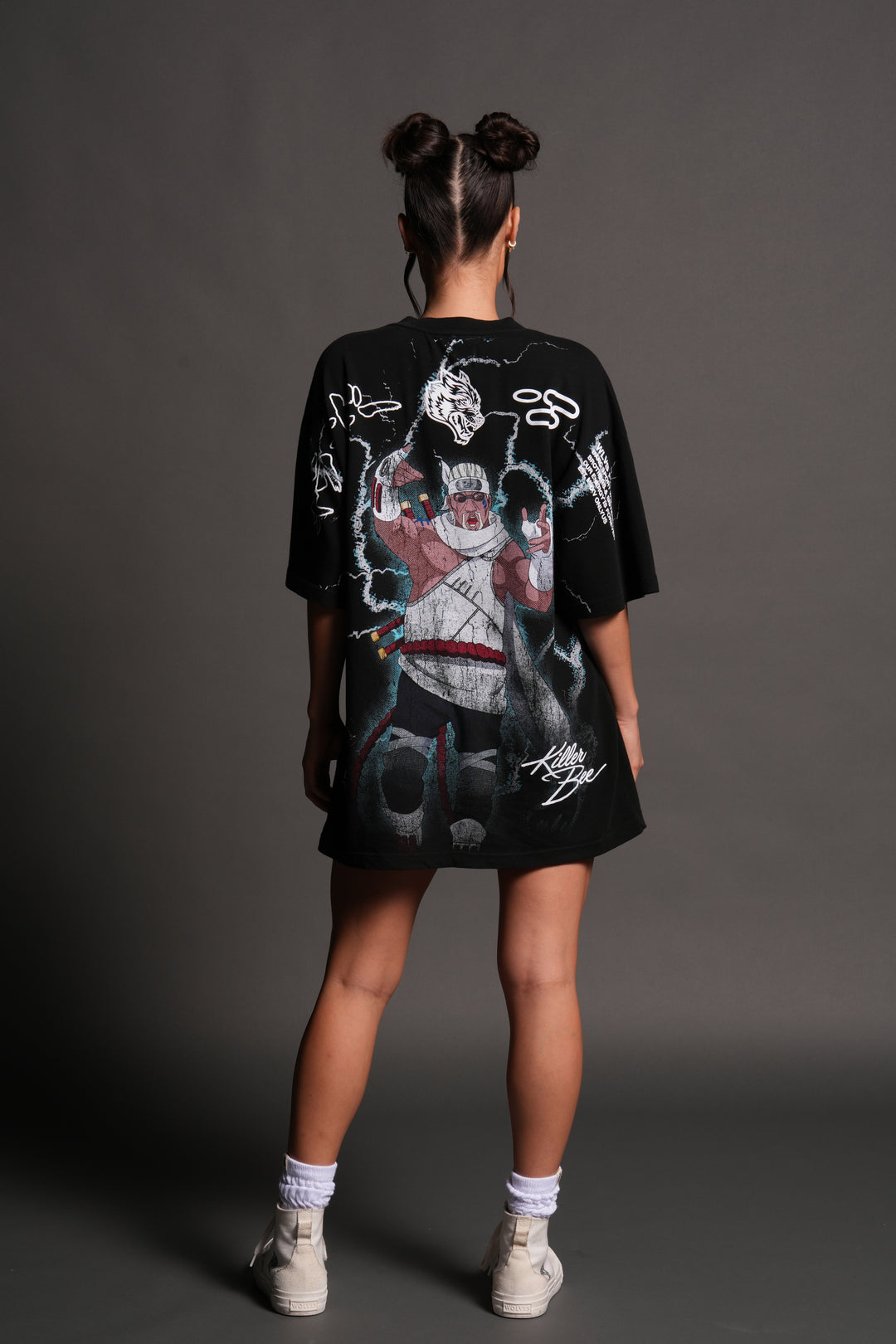 Killer Bee Premium Oversized Tee in Black