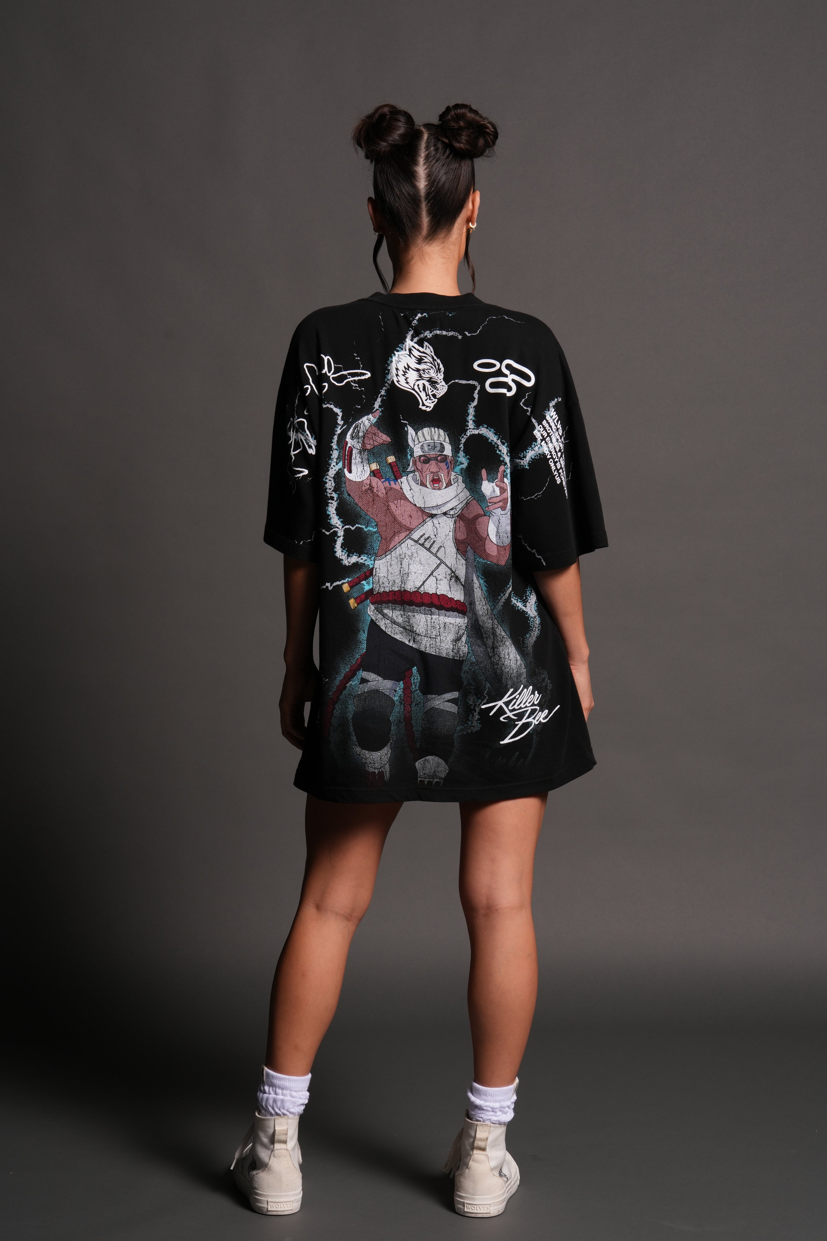 Killer Bee Premium Oversized Tee in Black
