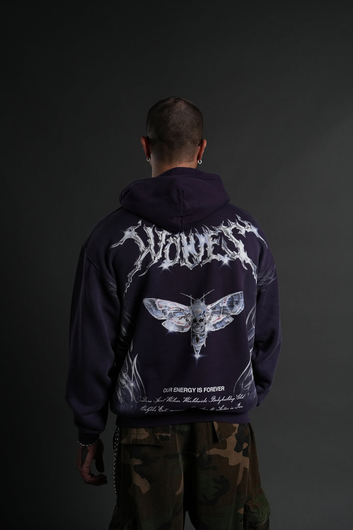 Iron Moth "Pierce" Hoodie in Phantom Purple Inverted Sun Fade