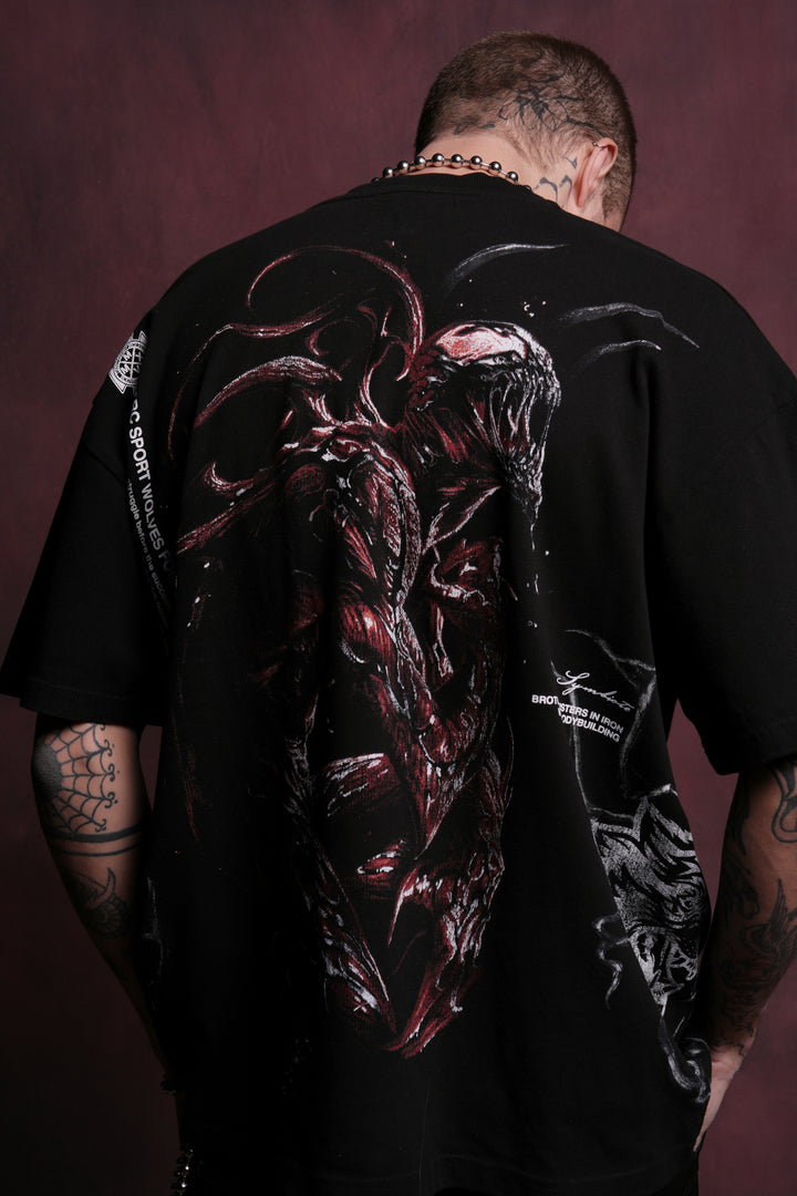 Carnage "Side By Side" Series Oversized Tee in Black