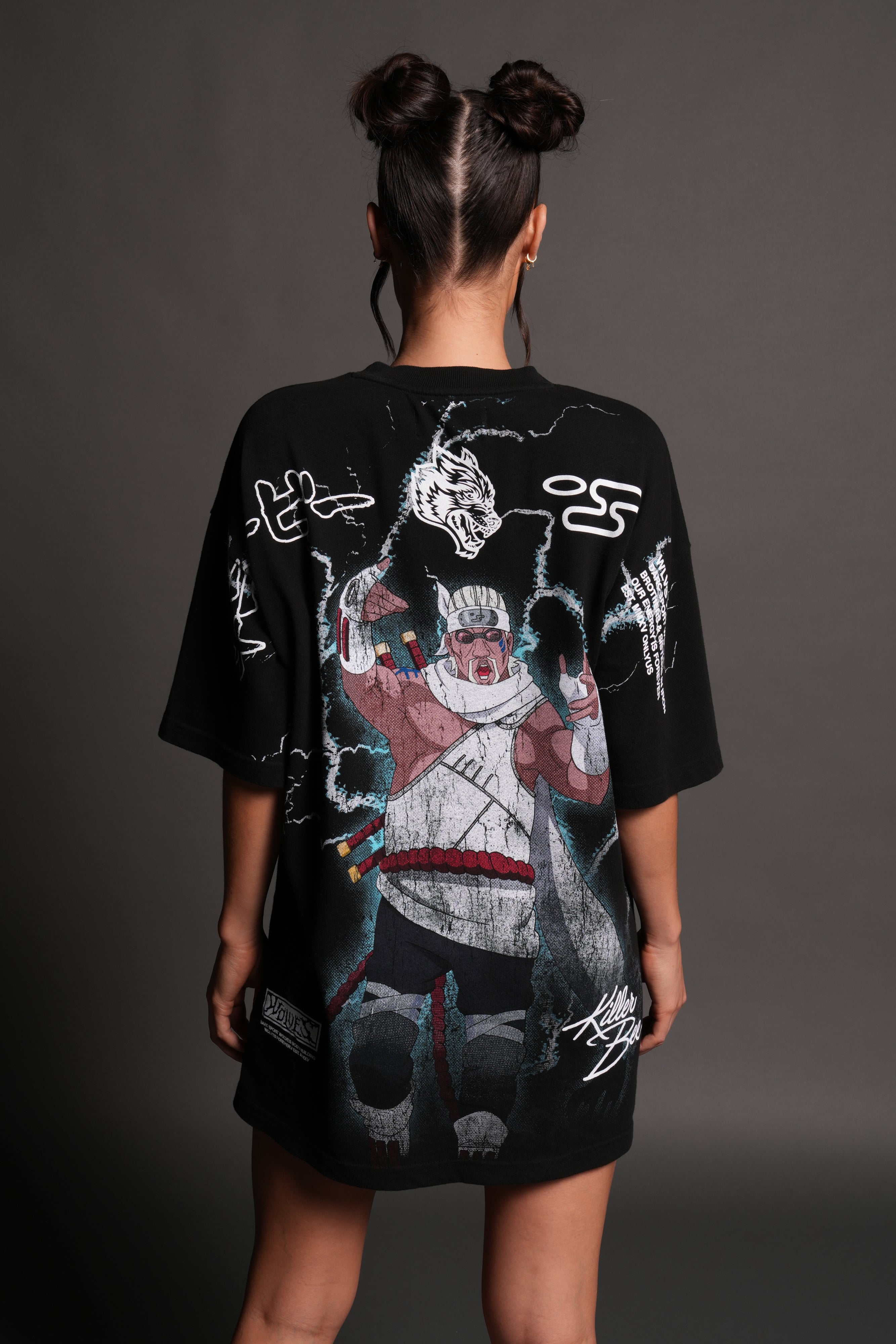 Killer Bee Premium Oversized Tee in Black