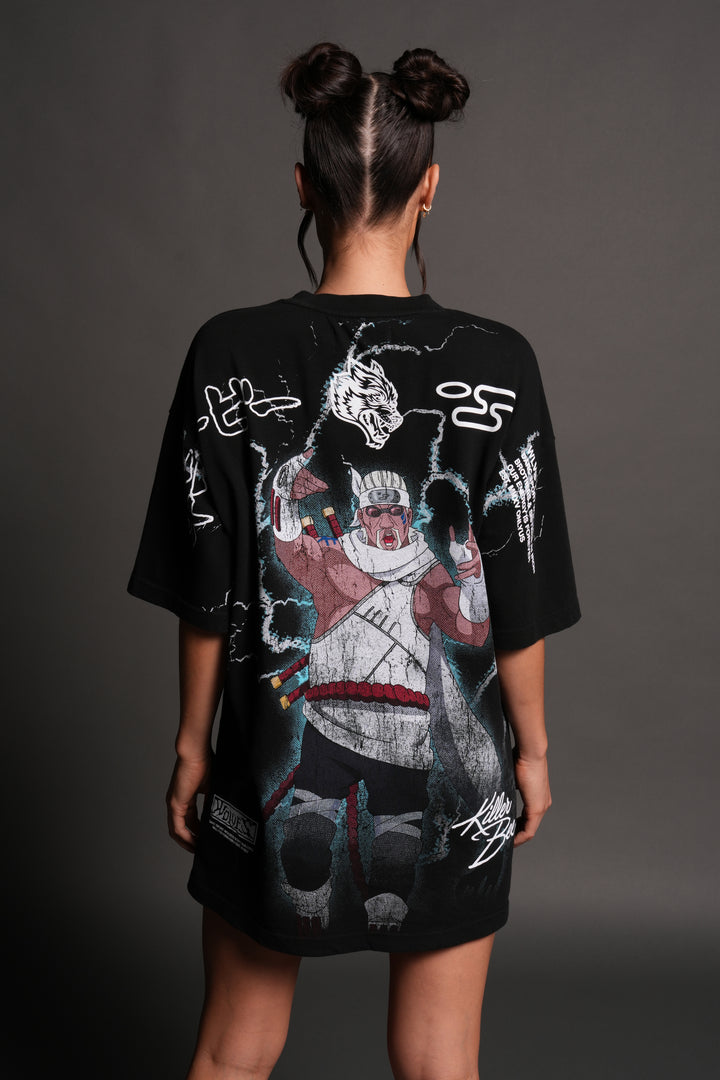 Killer Bee Premium Oversized Tee in Black