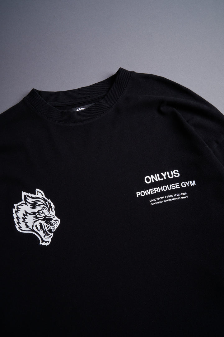 Only Us Gym Premium Raw Hem "Box Cut" Tee in Black