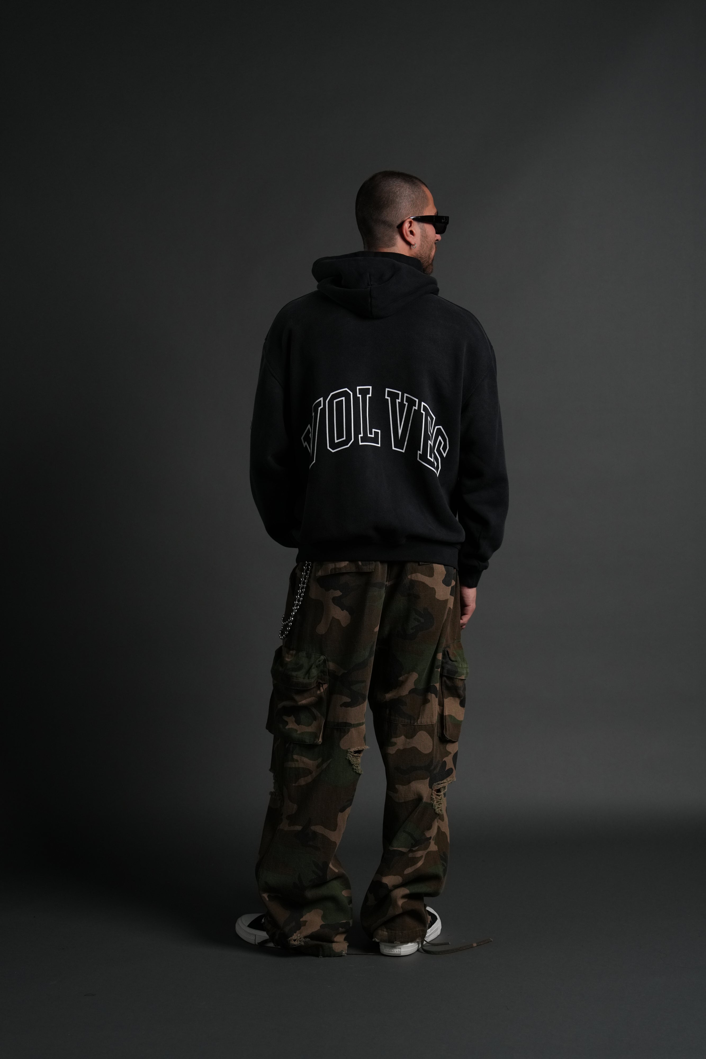 Eye of the Beast "Pierce" Hoodie in Black Drift Wash