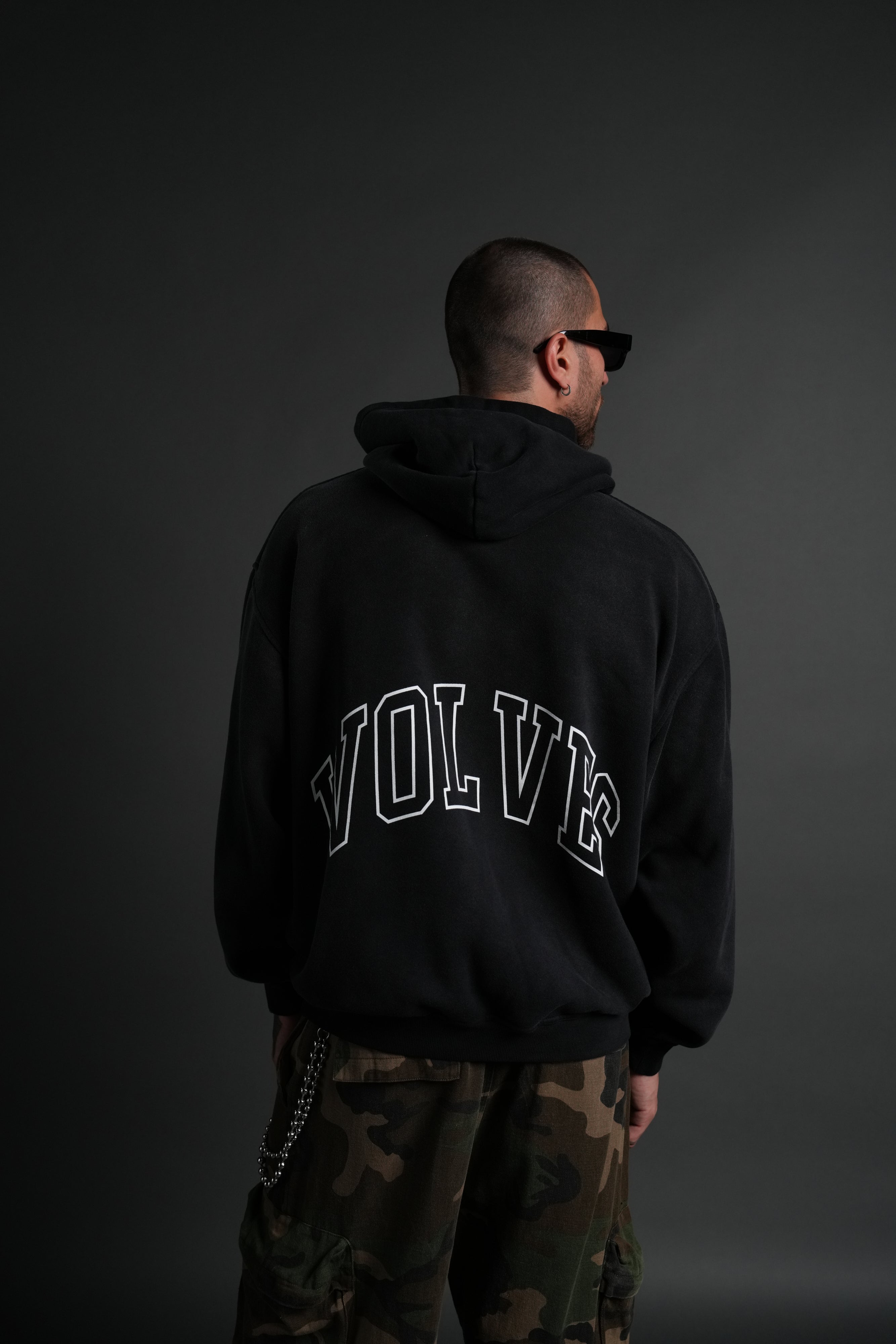 Eye of the Beast "Pierce" Hoodie in Black Drift Wash