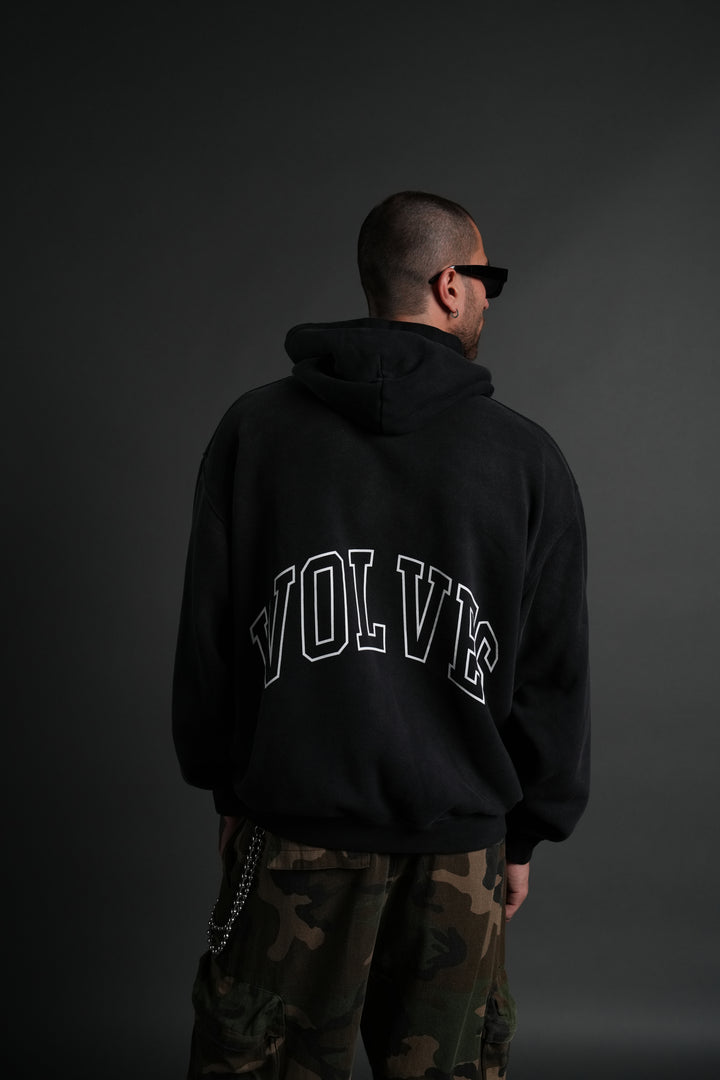 Eye of the Beast "Pierce" Hoodie in Black Drift Wash