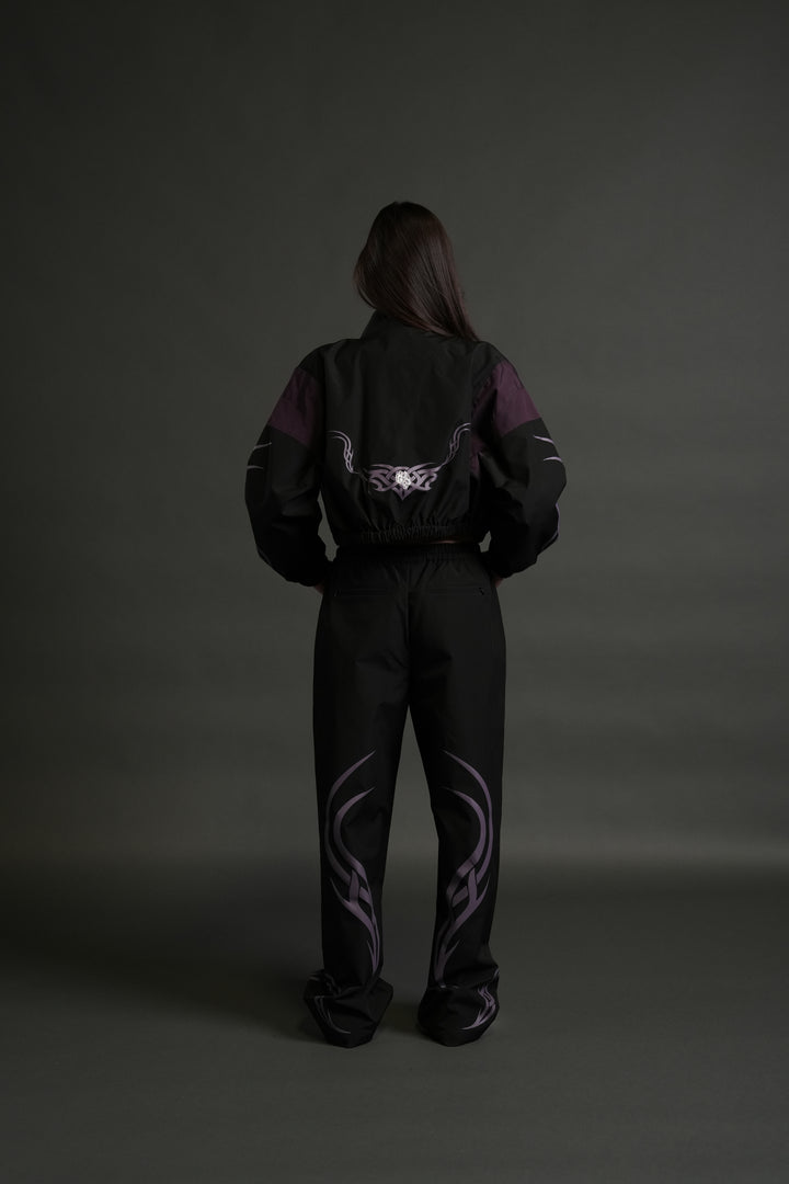 Wolves Finite Code Nadia Track Jacket in Black/Phantom Purple
