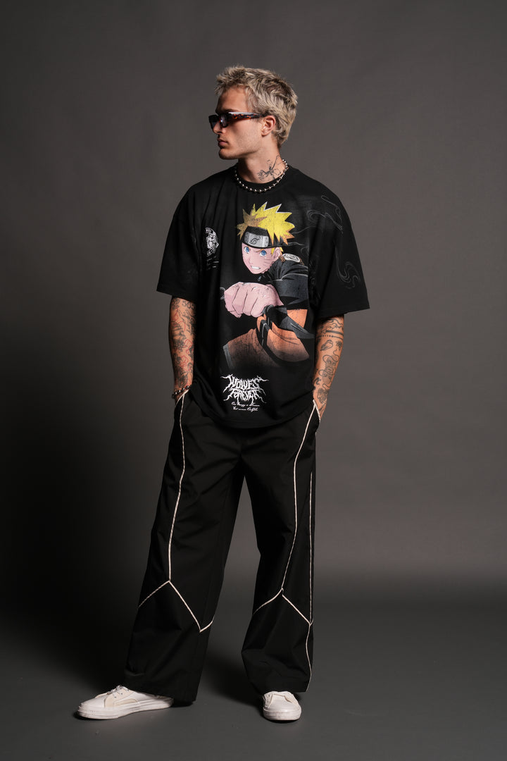 Uzumaki Naruto "Side-By-Side" Series Premium Tee in Black