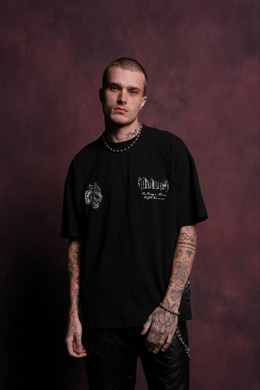 Spider-Man "Side By Side" Oversized Tee in Black