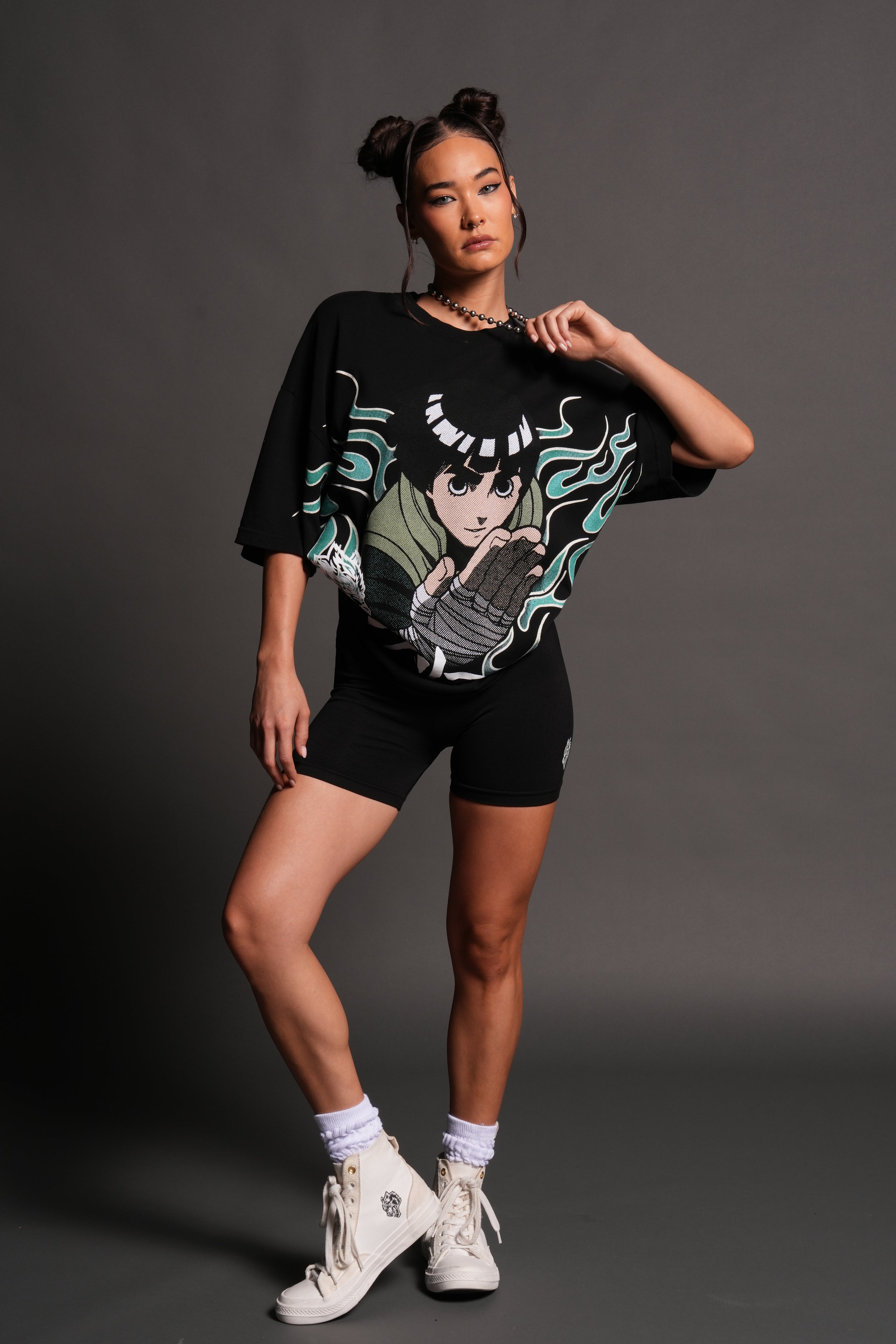 Rock "Premium" Oversized Tee in Black