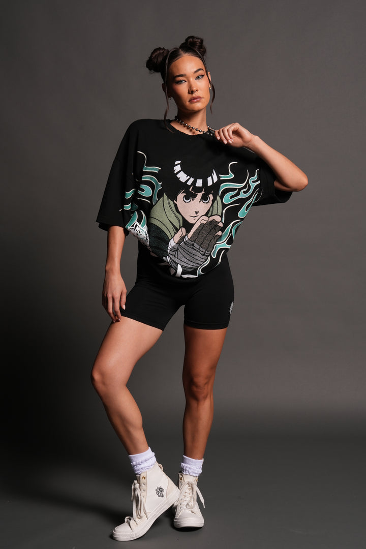 Rock "Premium" Oversized Tee in Black