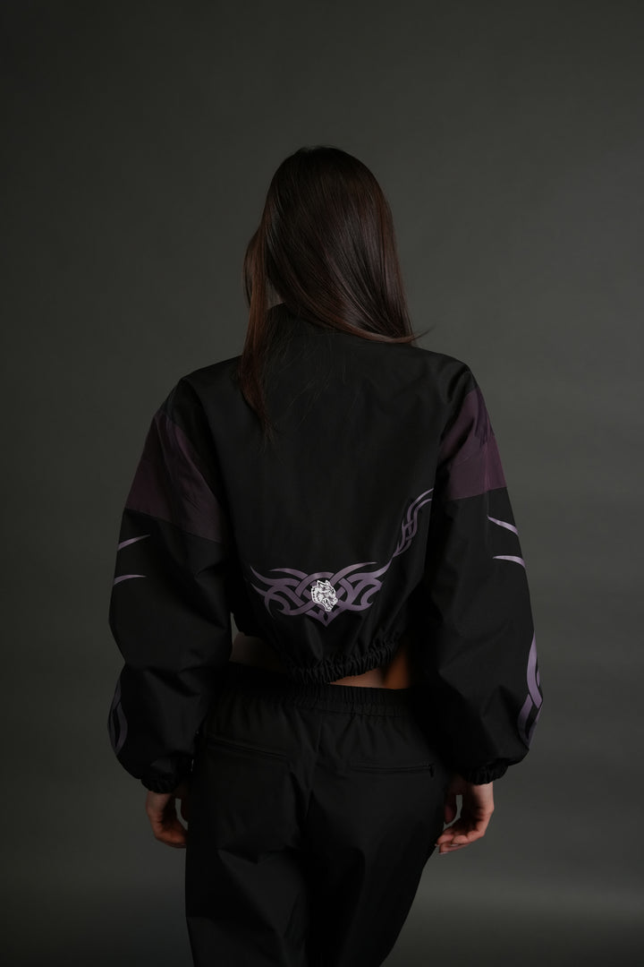 Wolves Finite Code Nadia Track Jacket in Black/Phantom Purple