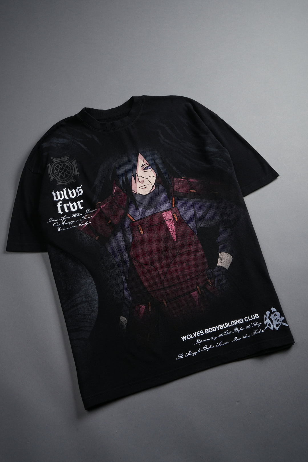 Uchiha Madara  "Side-By-Side" Series Premium Tee in Black