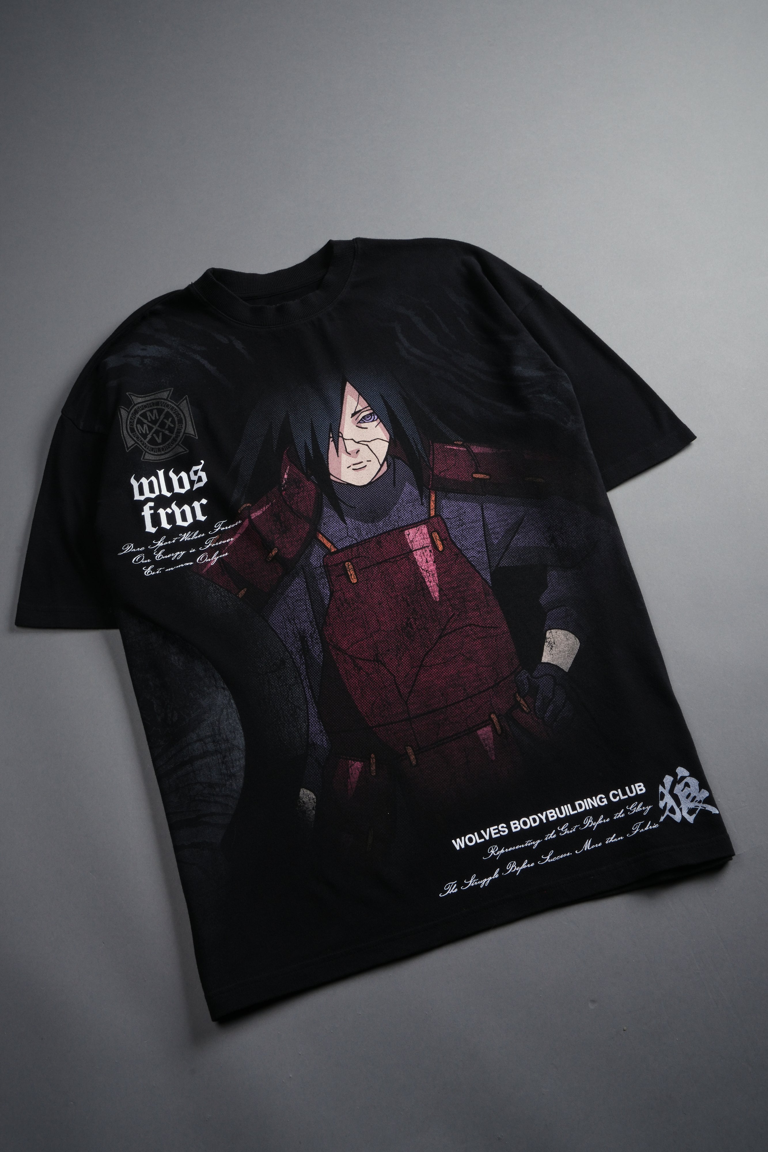 Uchiha Madara  "Side-By-Side" Series Premium Tee in Black