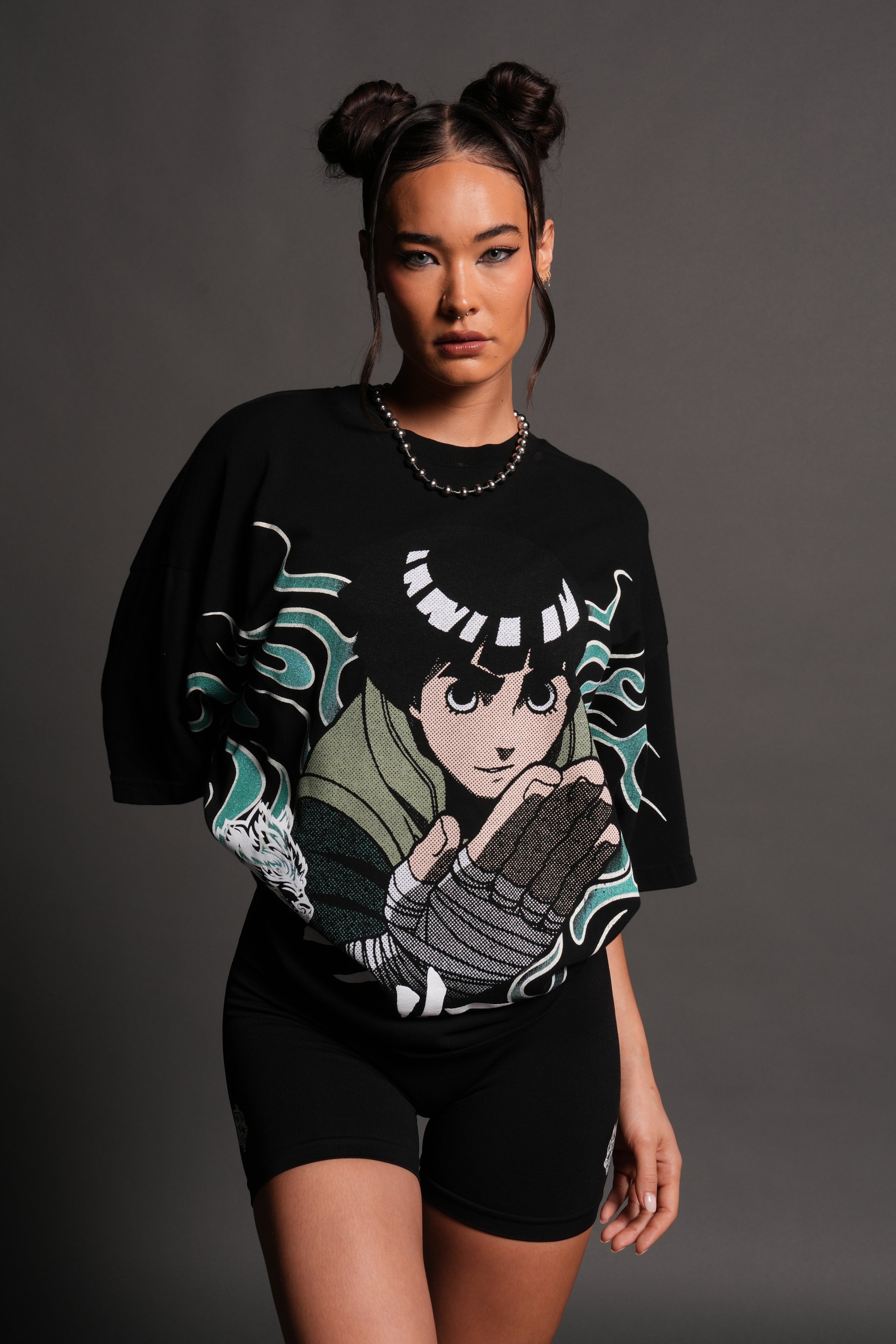 Rock "Premium" Oversized Tee in Black